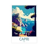 Generisch Capri (2) Leinwand-Poster, Wandkunst, Dekordruck, 