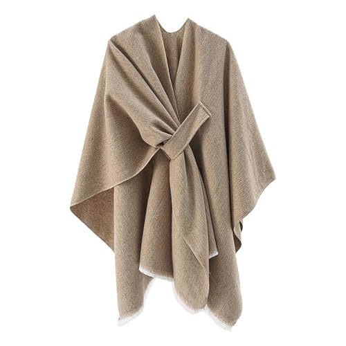 Bovagu Women's Front Wrap Cardigan Shawl Plus Size Fall Large Blanket Wraps Open Front Cardigan Shawls Blanket