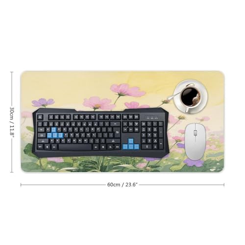 Alfombrilla para mouse grande de goma estilo floral miniatura 2
