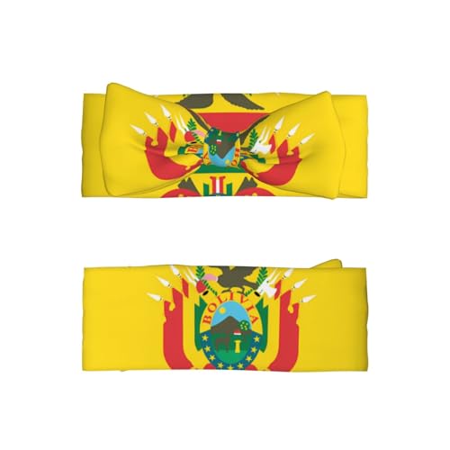Flag of Bolivia Pattern Baby Bow Headband Super Stretchy Soft Bows Hair Accessories for Newborn Infants Toddlers Kids Girls2