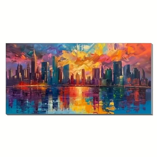 Peinture à l'encaustique sur toile grand format pour une élégance murale haut de gamme