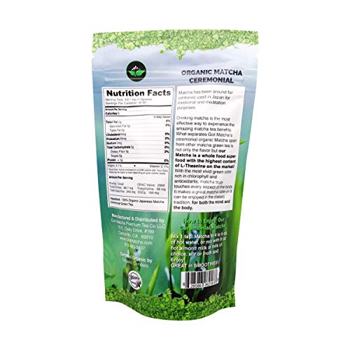 Té Matcha Ceremonial Verde Orgánico 2.82 Onzas miniatura 3