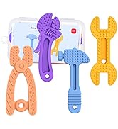 Zooawa Baby Teething Toys for Babies 0-6Months, Baby Teething Relief, Sensory Silicone Chew Soft ...