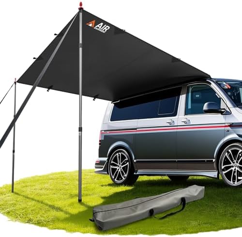 Toldo Camper, Avance Furgoneta, Toldo Furgoneta, con Riel De Refuerzo (4-6 Mm), T4, T5, T6 Camping, Impermeable, Furgoneta Camper, Anti-UV, Varillas p...