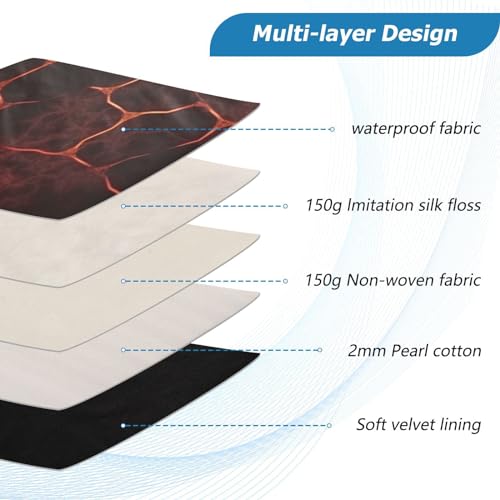 Funda para laptop 13-14 pulgadas Magma roja texturada resistente al agua miniatura 4
