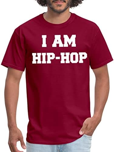 Spreadshirt I Am Hip-Hop Men's T-Shirt, L, Burgundy