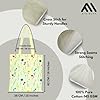 MINIMARG Printed 100% Cotton Tote Bag Souvenir for Presents | London Canvas Gift Bag | Reusable UK Shopping Bag | Size 38x42cm+65cm long Handle (Floral) #3