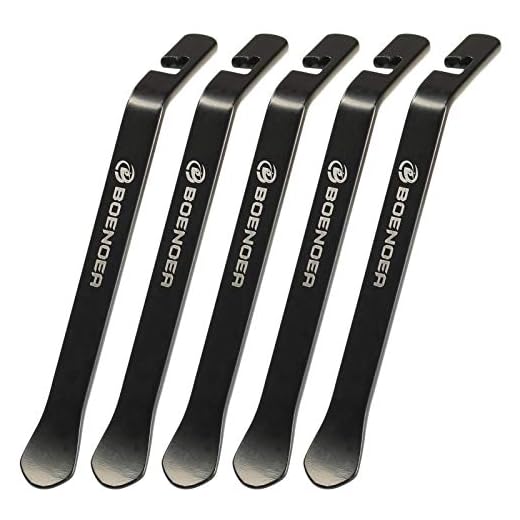 Boenoea Bicycle Tire Lever Stainless Steel Tire Changing Tool,Bike Tire Removal Repair Tools (Metal)