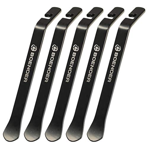Boenoea Bicycle Tire Lever Stainless Steel Tire Changing Tool,Bike Tire Removal Repair Tools (Metal)