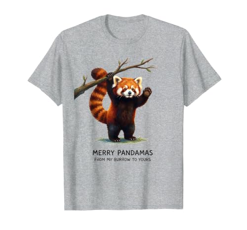 Merry Pandamas, From My Burrow To Yours Cute T-Shirt, Men, Heather Grey, Medium