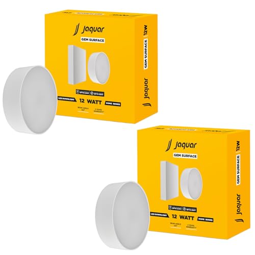 Image of Jaquar 12W Gem Trimless Round Surface Downlight Natural White Pack 2