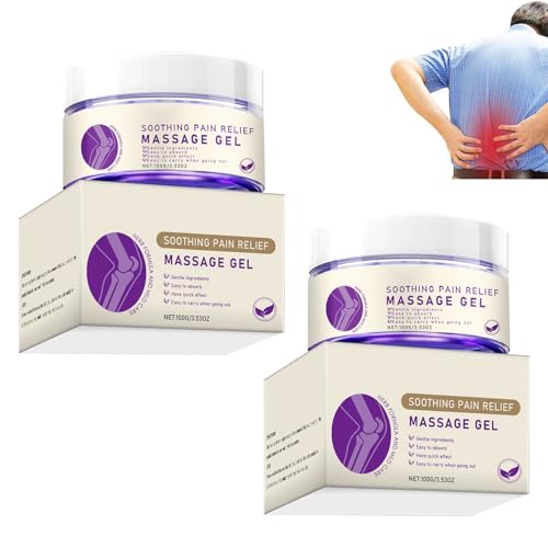 1/2 piezas de gel para el dolor articular, gel de masaje calmante para aliviar los dolores para actividades articulares en todo el cuerpo, calma rodillas, lumbar, cuello, manos y pies (2)