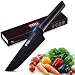 Chef Knife, OOU 7 inch Pro Kitchen Knife, High Carbon Stainless Steel Chef's Knives, Ultra Sharp Edge Cooking Knife, Advanced BO Oxidation Design, Great for Home Kitchen and Restaurant, FDA Certified