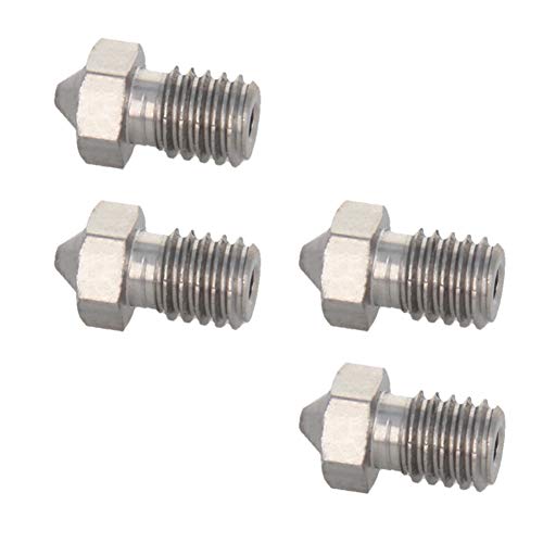 MroMax 3D Printer Nozzles-0.8mm Stainless Steel Nozzle Pointed Nozzles Extruder M6 Thread Replacement Wear Resistant for 1.75mm Filament V5-V6 3D Printer 4Pcs