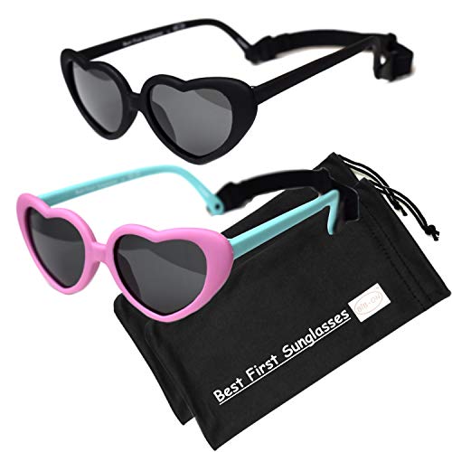 BIB-ON Sweetheart 2 Pack - Infant, Baby, Toddler's First Sunglasses for Ages 0-3 Years2