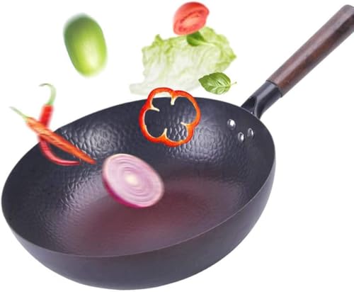 Wok de hierro fundido con tapa antiadherente 32 cm miniatura 2