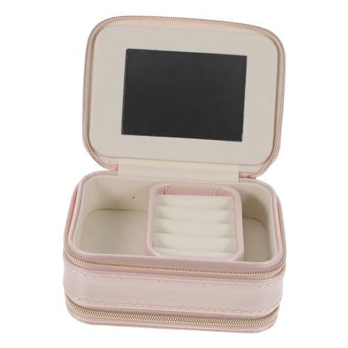 LALADEFIEE Large Capacity Jewelry Box with Double Zipper Portable Jewelry Organizer for Rings Necklaces Earrings Dustproof Storage Case with Fashionable Design and Lightweight Craftsmanship