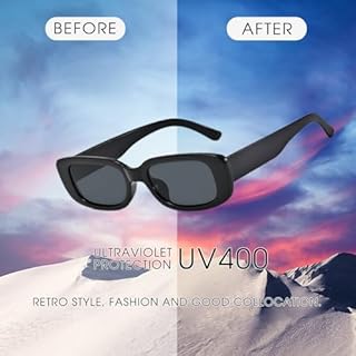 SAIIURV 2 Paires Lunettes de Soleil Vintage, Lunette de Soleil Femme Polarisées Protection UV400, Lunette à Monture Ultra-petite pour Femmes Hommes, pour La Conduite, Les Voyages et Les Fêtes (Noir)