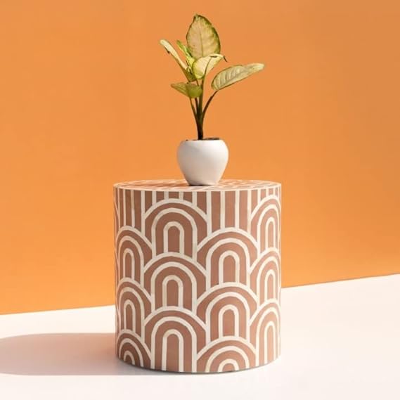 Generic Bone Inlay side table Round Side table Bone