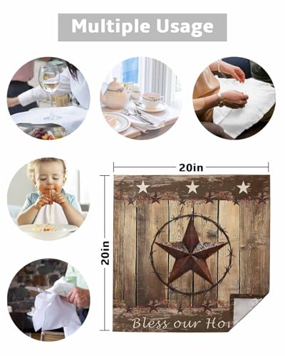 Servilletas de Tela Cuadradas Pack x4 20x20 Pulgadas Marrón miniatura 7