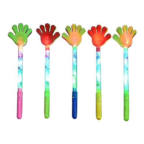 Yardwe 5stücke Leuchtende Handklatscher Spielzeug Fünffinger Klatscher Cheerleader Party Zubehör Für Sportveranstaltungen Geburtstag Halloween