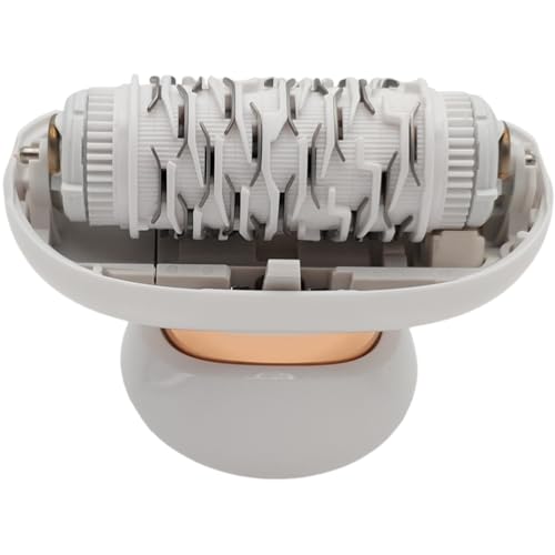 NaschLager Tête d'épilation compatible avec Braun Silk-épil 9 Flex 81719648 - Tête de rechange blanche et or rose - Pour épilateur 9001 9002 9003 9005 9010 9020 - Avec 40 pinces - Technologie Flex Wet – vue 3