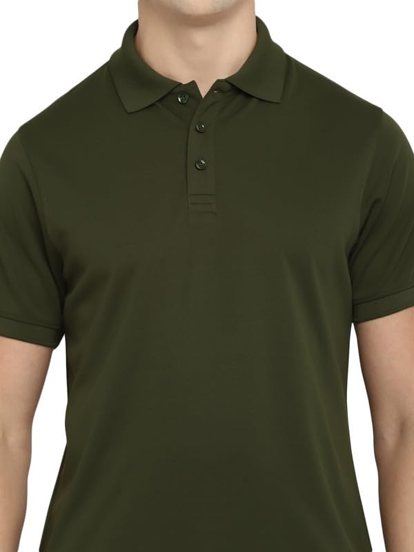Image of Southern Alps Polo Collar T-Shirt with Moisture Wicking for Men