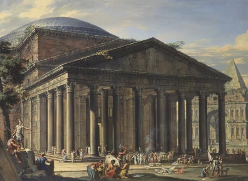 Cuadro Pantheon de Charles Louis Clerisseau en lienzo premium de 60x90cm para interiores