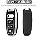 Kirsnda Key Fob Cover with keychian compatible with audi 2021 2022 2023 2024 2025 A6 A7 A8 Q6 Q7 Q8 ect S or RS smart remote key,TPU Protection Key Case (black)