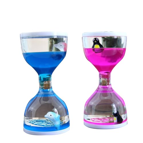 BESPORTBLE 2 Pçs Líquido Ampulheta Óleo Ampulheta Brinquedos Sensoriais Brinquedo Líquido Hora Tempo