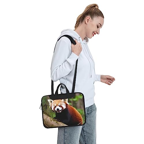 Sac ordinateur portable panda rouge anti-rayures avec sangle épaule confortable