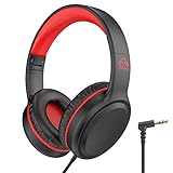 UKELALA On Ear Wired Headphones for Kids Stereo Lightweight Youth Head Phones with 4.9 ft NO-Tangle Cord for Girls Toddler 3.5mm Jack Headphone for chromebooks Computer for School Classroom