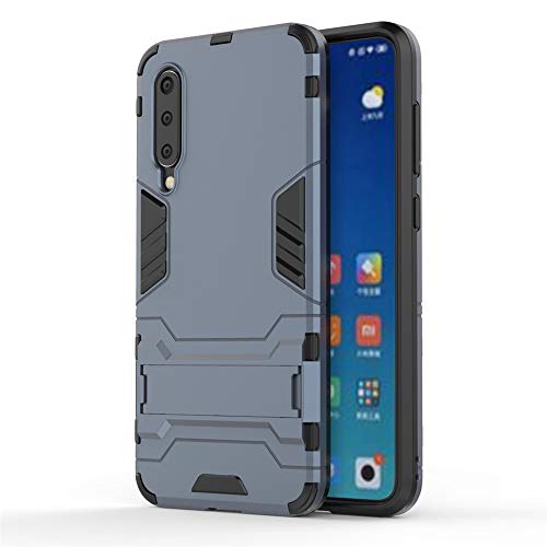 Coque pour Xiaomi Mi 9 Se, CHcase 2 en 1 Armour Style Robuste Hybrides Double Couche Armure Defender TPU + PC Hard Coques Case Cover avec Kickstand Support pour Xiaomi Mi 9 Se -Black Plus Gray