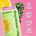 Be Amazing Greens Drink, Pink Lemonade, Vitamin Drinks With 10 Organic Fruits and Vegetables, Coconut Water, Vitamin C, and Prebiotic Fiber, 25 Calories, Low Sugar, Vegan and Gluten Free, 8 Pack