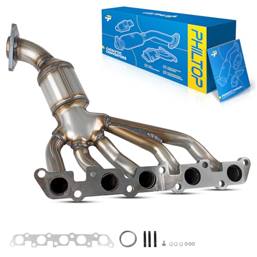 PHILTOP Front Exhaust Manifold Catalytic Converter Kit Compatible with Chevy, Hummer, GMC, Isuzu, 2004-2006 Colorado/Canyon 3.5L, 2006 H3/i-350 3.5L Catalytic Converter Replace16481(EPA Compliant)