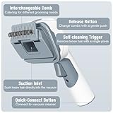 MoPei 3-in-1 Hundehaar Staubsaugerbürste zum Entfernen von losen Haaren, Unterwolle und Verfilzungen, 32mm & 35mm Vakuum-Schlauchfitting