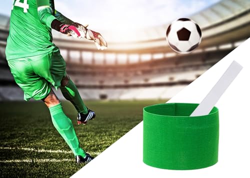 ONLYKXY 2pcs Captain Armbands 7x34cm/2.75x13inch Adjustable Leader Armband Team Sport Armband for Soccer Basketball Volleyball Club Team Competition Coach Players Wrist Arm Bands (Green) - Thumbnail 4