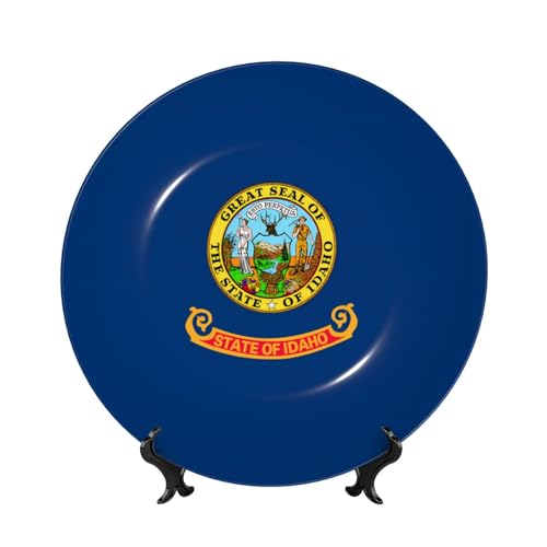 Plato decorativo de Idaho de 8 pulgadas con soporte para mesas 2