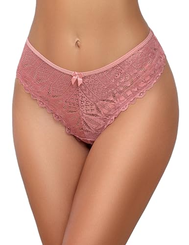 Image of Avidlove Womens Underwear Lace Cheeky Panties Criss Cross Back Bikini Thongs Sexy Undies