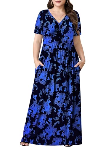 Image of PEVRL Plus Size Summer Maxi Dress for Curvy Women with Pockets 1X-5X