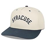 Legacy NCAA Officially Licensed Baseball Hat, Syracuse Orange, Lightweight Cap for Men & Women, Heritage Twill Adjustable (HTA), Stone/Navy, One Size Fits Most, Adjustable Closure