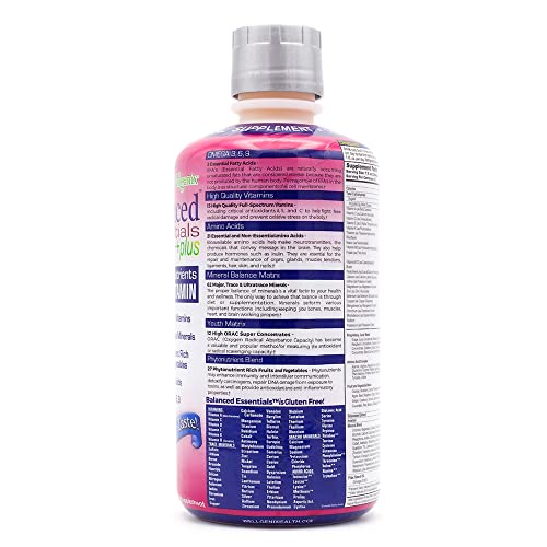 Wellgenix BALANCED ESSENTIALS 2 Pack Natural Liquid Nutritional Supplement Vitamin 32 Ounces Very Berry S-Be32 thumb #8