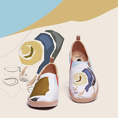 Image of UIN Women's Casual Loafers Travel Painted Walking Slip On Lightweight Comfortable Canvas Fashion Sneakers