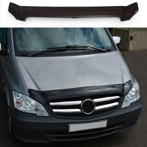 Hood Deflector for Mercedes Metris 2011-2014 Bonnet Protector – Gloss Black Bug Shield Acrylic Smoke Stone Guard Protector