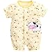 JiAmy Bambino Ragazze Estate Pagliaccetto Manica Corta Tuta Neonato Pigiama in Cotone Tutina Mucca 0-3 Mesi