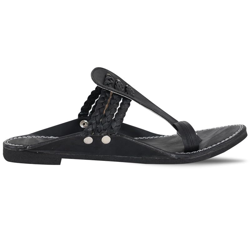 Image of DFR Ethnic Sandals For Boys Men, Comfortable Rajasthani Slippers