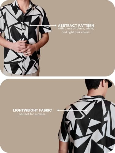Image of Leriya Fashion Men's Rayon Regular Fit Shirt Casual Stylish | Short Sleeve | Printed Shirts| Summer Button Down
