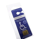 Clear Handicap Parking Placard Protective Holder - Rear View Mirror Disability Permit Hanger - Hard...