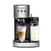 BluMill Espressomaschine mit Siebträger, 1400 Watt, 15 Bar, Siebträgermaschine mit integriertem Milchaufschäumer, 1,2L Wassertank, Stößel und Messlöffel, Einfache Bedienung