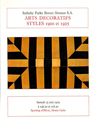 Arts Decoratifs Styles 1900 et 1925